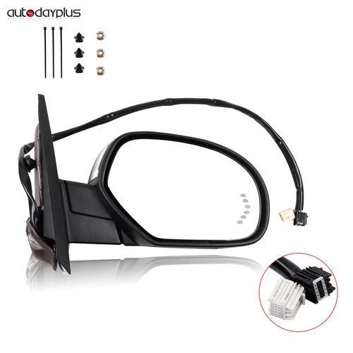 Chrome Power Passenger Mirror Heated Memory Signal For GM Pickup SUV