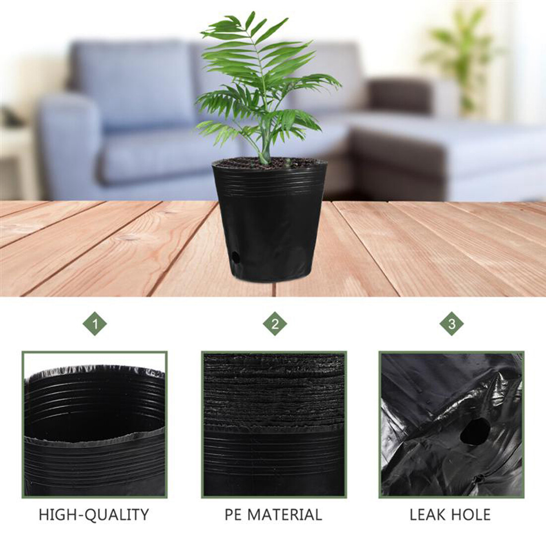 50/100Pcs Flower Pots Plastic Plant Nursery Seedlings Garden Plant Pot AU eBay
