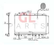 PARA HONDA FIT 2009-2012 coche trans radiador radiador de agua EDA REFRIGERADOR 19010RB1J51