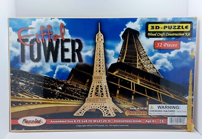 Puzzled 3D Puzzle 52 Wood Pieces EIFFEL TOWER