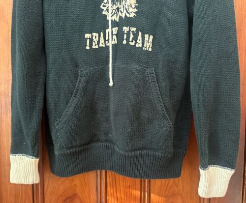 Vintage 90s Polo Sport Ralph Lauren Track Team Knit Hoodie Sweater Size M Rare - Picture 4 of 17