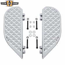 Chrome Anti-Slip Rider Floorboard Footboards Kit Fit For Harley Touring Softail