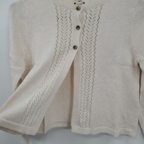 Boden Pointelle Knit Long Sleeve Cardigan Sweater Top Girls 8 - 9 Y NWT - Picture 6 of 15