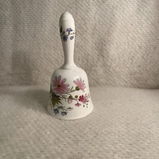 Vtg Crown Stanford Shire Fine Bone China Wild Flowers Dinner Bell