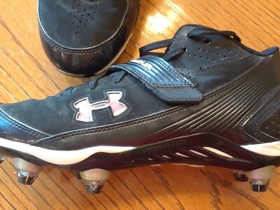 Under Armour Bound Black Athletic Cleats, Suede, Support 