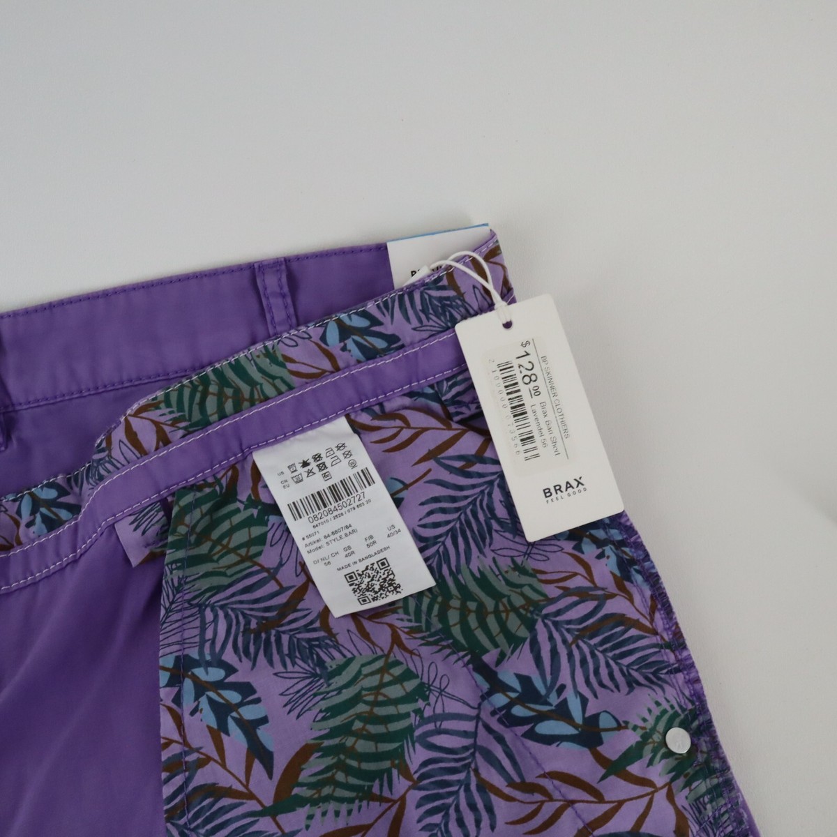 BRAX Bari Shorts Mens 56 Lavender Bermuda Shorts Cotton | eBay