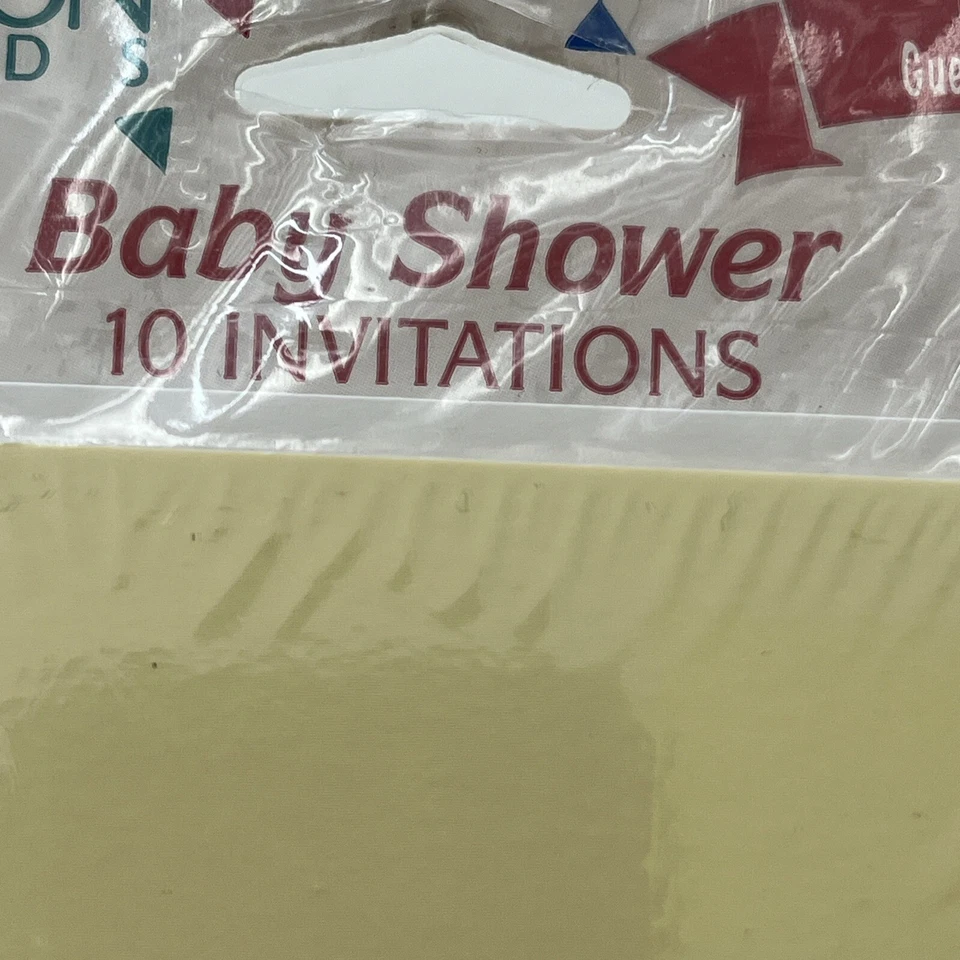 De colección 1990s Baby Shower Invitaciones Carlton Tarjetas Paquete de 10 Zapatos Azul Niño Fiesta Foto 3 de 4