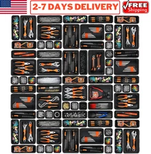 Tool Box Organizer Tray Divider Set Desk Drawer Tool Chest Cart Storage Bins Cup
