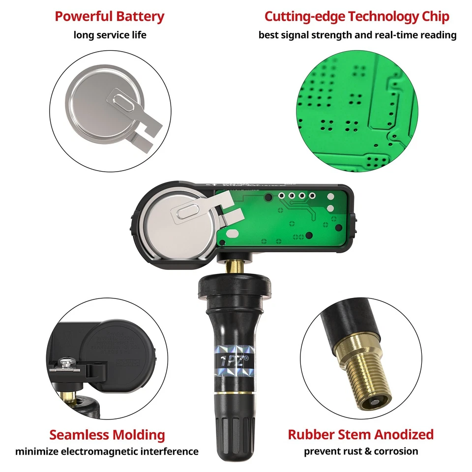 4x 315MHz TPMS Tire Pressure Sensor CM5T1A180AA For Ford C-Max E150/E250/E350 - Imagem 2 de 4