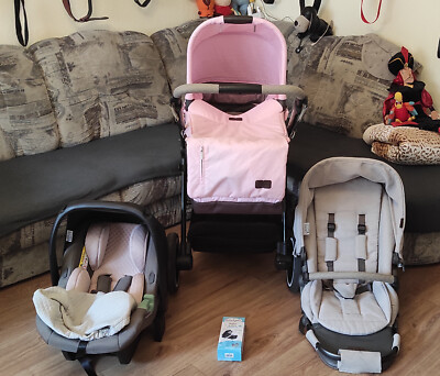 Kinderwagen Set ABC Design Samba 4, in Rosa Top-Zustand!