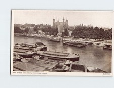Postcard The Tower of London from the Thames London England