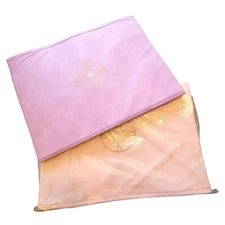 JM Purple and Pink Soft Sided Handled Reusable Bags Collapsible Dh351