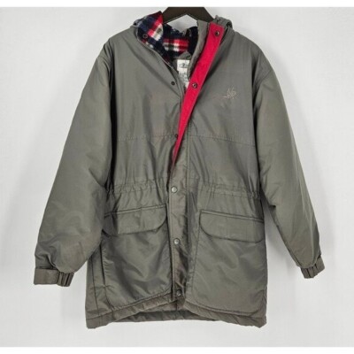 90's Northern Reflections Cottage Essentials Coat S/P Plaid Lined Womens Green