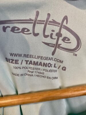 リー Reel Life Athletic Shirt Women's Blue Turtle Logo Soft Fabric Size