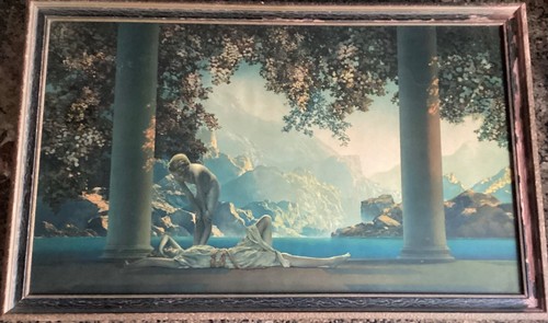 Original Frame & Label Maxfield Parrish Daybreak Print Large18”x30” House of Art - 第 1/12 張圖片