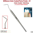 Dental Probes Periodontal Gum Depth Measuring Color Coded Probe ...