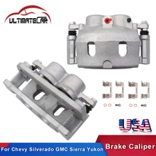 Set(2) Front Brake Calipers For Chevy Silverado 1500 2008-2018 GMC Sierra Yukon