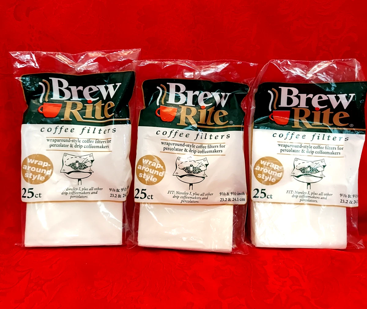 Brew rite wrap top around coffee filters