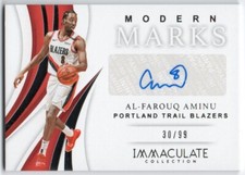 2018-19 Immaculate Modern Marks Autographs MM-AFA Al-Farouq Aminu Auto 30/99