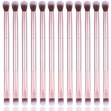 12 Pcs 2 in 1 Eye Makeup Brushes, Sponge Blending Concealer, Eyeshadow Smudge