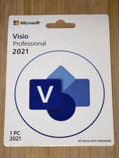 Microsoft Visio 2021 Professional Sealed Card 1 User Retail New Genuine