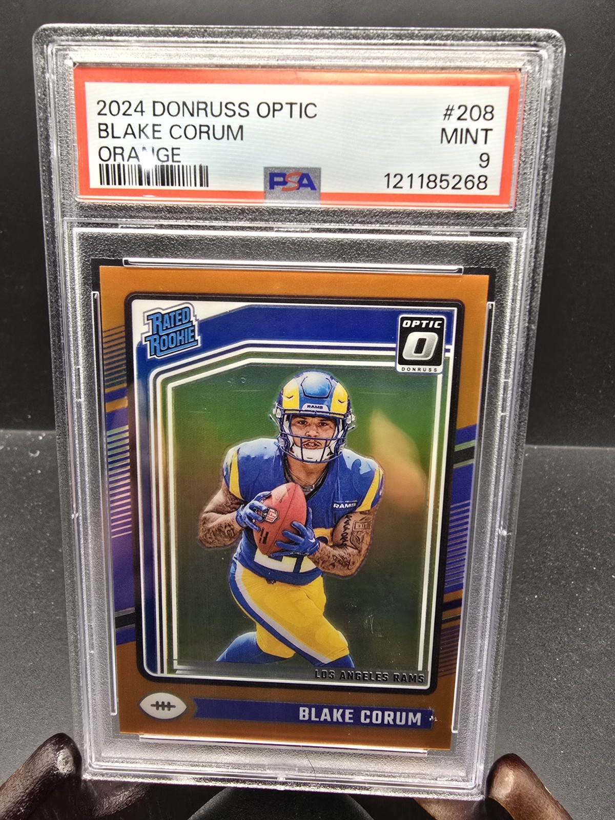 2024 Panini Donruss Optic - Rated Rookie Blake Corum #208 Orange Prizm /249 (RC)