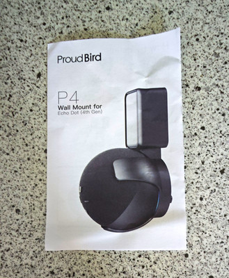 ProudBird P4 Wandhalterung Wandmontage für Amazon Echo Dot (4th Gen) 2x Schwarz