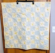 Baby Quilt Or Blanket Throw Handmade 33" X 33" Made Of Cotton And Beautiful