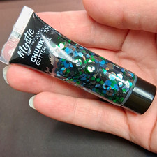 Mystic Chunky Glitter Gel Body Makeup - Green/Blue/Silver GALAXY
