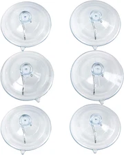 BEADNOVA Suction Cup Hooks 2.5 Inches Suction Cup Hook for Window Glass Wall (6