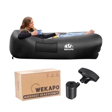 WEKAPO Inflatable Couch with Pump - Easiest Setup, Crazy Comfy & Ul... Fast Ship