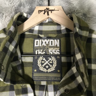 Dixxon Flannel Co Shirt Mens XL   The 556  Plaid Snaps Green Excellent 
