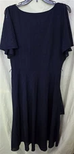 NWTD Anne Klein 10 Layered Distant Mountain Navy Blue Dress 129123
