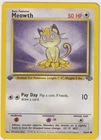 Pokémon Meowth 1st Edition Jungle 56/64 Regular 50 HP Basic Common