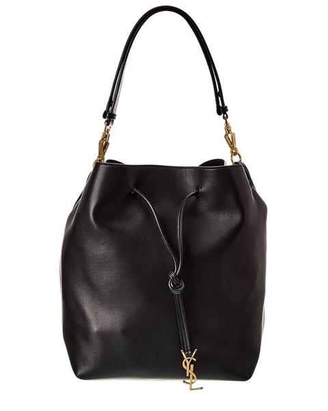 Saint Laurent Paris Vii Leather Hobo Bag Women's Black Ns
