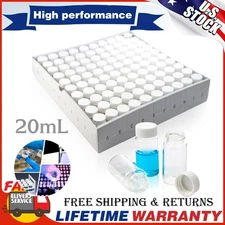 20ml Scintillation Vial Liquid Borosilicate Glass Sample Scintillation Vial New