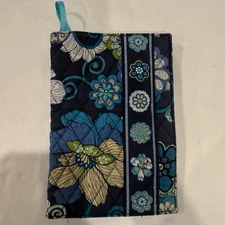 Vera Bradley Book Cover in Retired Mod Floral Blue Pattern