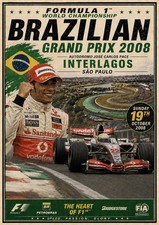 2008 Interlagos Brazilian Grand Prix Lewis Hamilton - A4 - 350gsm - Print