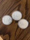 Lot of Three  1oz Silver American Prospector Rounds