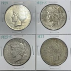 1922 1922-S 1923-S 1927-D Peace Dollar Lot of 4
