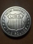 2 pound USA Round Iron Paperweight, .999 Fine