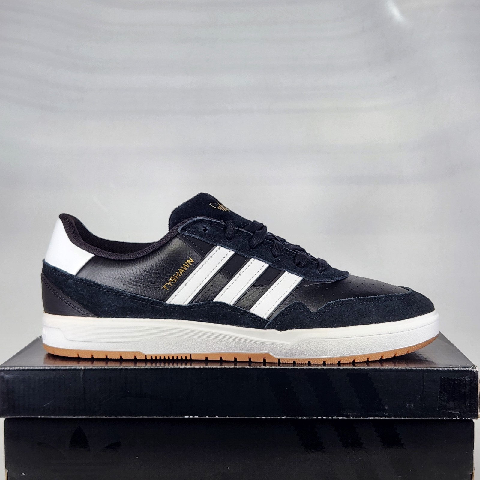 Size 10 Men / 11 Wom - adidas Tyshawn II - Core Black / Cloud White - JI0846