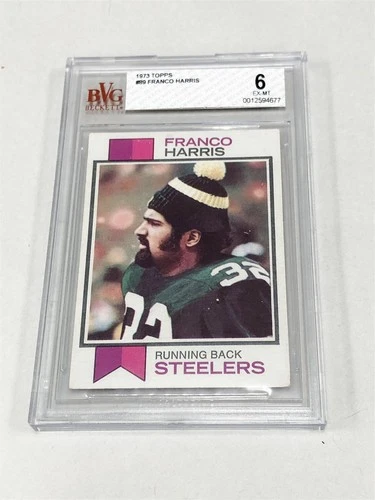 1973 TOPPS #89 FRANCO HARRIS ROOKIE FOOTBALL CARD BECKETT 6 WOW FANTASTIC 