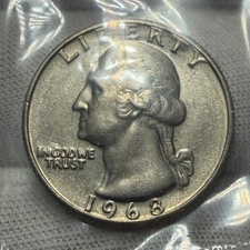 1968-P&D Washington Quarters BU in Mint Cello receive 2 coins pictured #4068