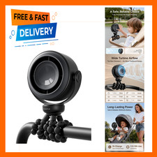 Portable Baby Stroller Fan Black Pinch-Proof Safe Lightweight 10H Battery