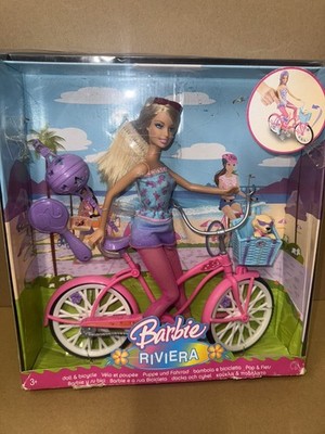 Vintage 2008 Barbie Riviera Puppe und Fahrrad Spielset BRANDNEU IN BOX - SELTEN!!!