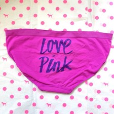 Rare VTG VS PINK Extra Low Rise Bikini Panty Size L Cute Y2K Elastic Girly