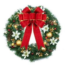 1 Pack Large Christmas Red Bows for Tree 1-Pack 12 14 inch ,