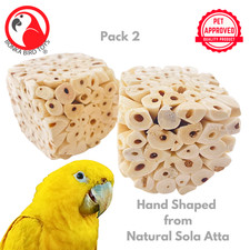 Bonka Bird Toys Big Sola Cubes Natural Foot Talon Craft Part Parrot Cage Toy Pet