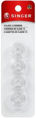Singer Notions 2134 Plastic Class 15 Bobbins-4/Pkg
